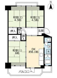 URリバーサイドしろきた【0370305号室】の間取り