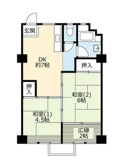 UR深草【0010718号室】の間取り