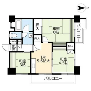 UR金田一丁目【0071008号室】の間取り