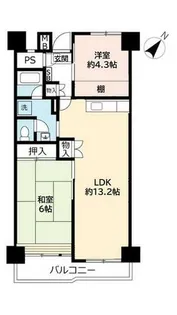 UR武庫川【0041119号室】の間取り