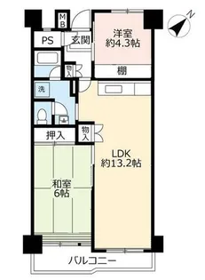 UR武庫川【0210706号室】の間取り