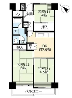 UR武庫川【0230804号室】の間取り