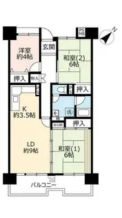 UR武庫川【0180710号室】の間取り