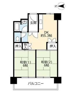 UR泉北原山台一丁【0021103号室】の間取り