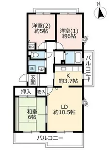 UR真美ヶ丘7丁目【0050204号室】の間取り