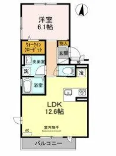 レフィナードKHYⅡ棟【2階】の間取り