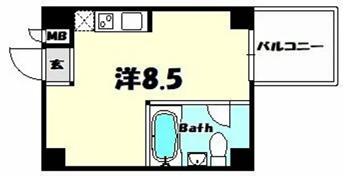 イーストヴィレッジ三宮【2階】の間取り