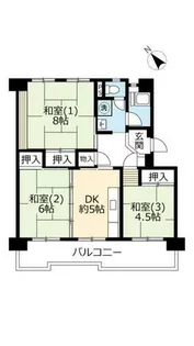 UR洛西新林北【0050404号室】の間取り