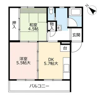 UR徳力【0760406号室】の間取り