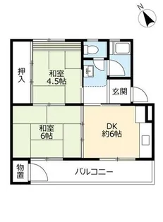 UR徳力【0800403号室】の間取り