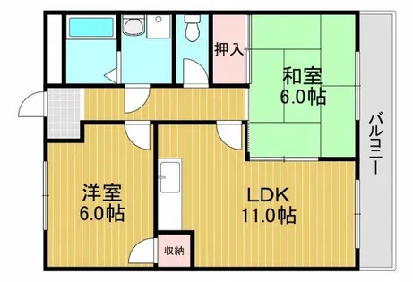 メゾンベルエール【1階】の間取り