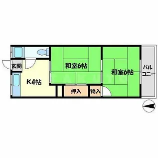 第1清涼マンション【5階】の間取り