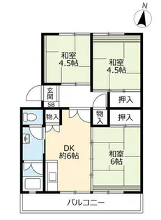 UR岩成台西【6070501号室】の間取り
