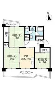 UR保津川【0280502号室】の間取り