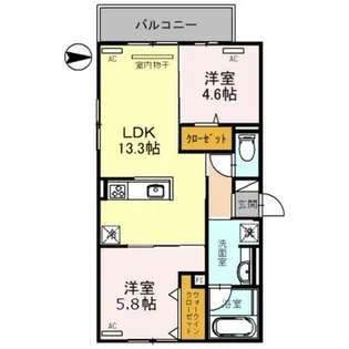 カメリア【3階】の間取り