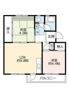 UR男山【A630303号室】の間取り