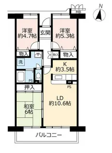 URアーバンラフレ小幡【0051104号室】の間取り