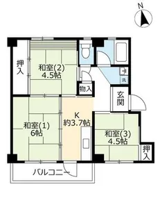 UR上高丸【0140501号室】の間取り