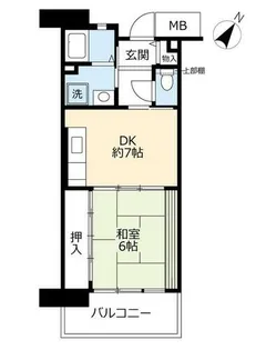 URパークタウン西武庫【0080204号室】の間取り