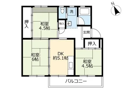 UR藤山台【3200205号室】の間取り