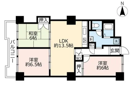 URアーバニア千代田【0002011号室】の間取り