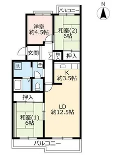 UR高の原駅前【0010103号室】の間取り