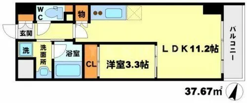 メセナ緑地公園【7階】の間取り