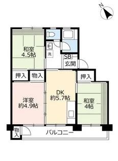 UR徳力【0540506号室】の間取り