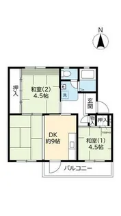 UR鶴山台【0370302号室】の間取り
