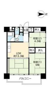UR南港ひかりの【0150901号室】の間取り