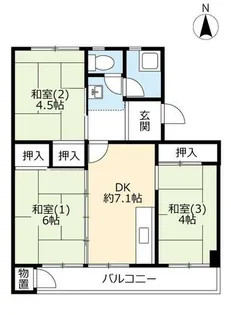 UR鈴蘭台第五【0190104号室】の間取り