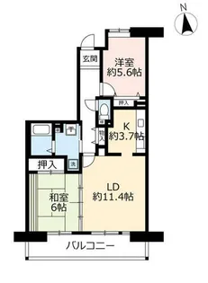 URルゼフィール立花【0020502号室】の間取り