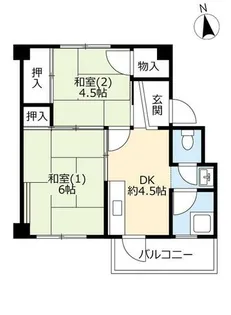 UR総持寺【0260506号室】の間取り