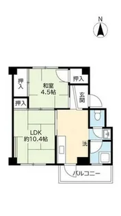 UR総持寺【0080504号室】の間取り