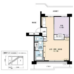 UR朝倉【0190409号室】の間取り
