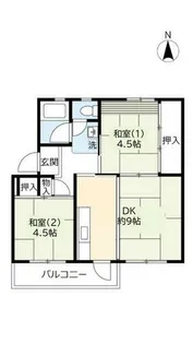UR富田【0030407号室】の間取り