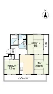 UR富田【0810301号室】の間取り
