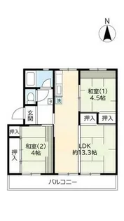 UR富田【0500503号室】の間取り