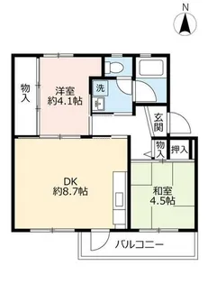 UR富田【0080304号室】の間取り