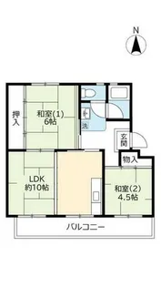 UR富田【0900404号室】の間取り