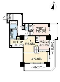 URウェルブ六甲道4番街【0000503号室】の間取り