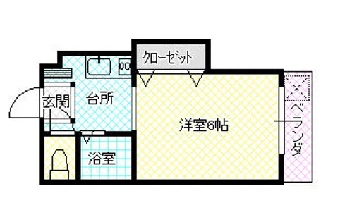 スタジオM【618号室】の間取り