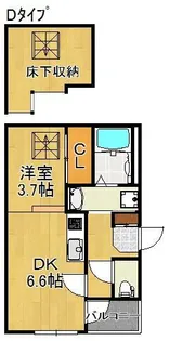 ハーモニーテラス中加賀屋【1階】の間取り