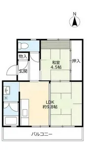 UR富田【0200207号室】の間取り