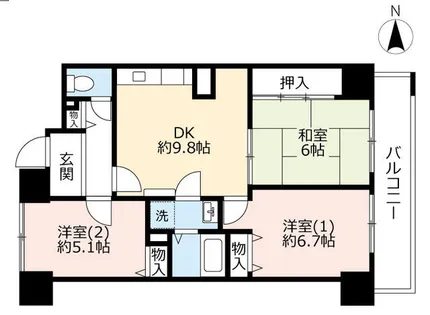 URベルマージュ堺弐番館【0002902号室】の間取り
