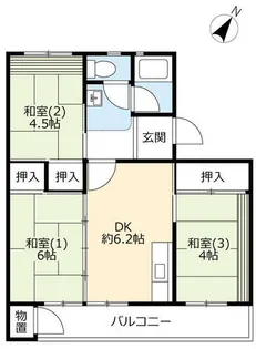 UR富田【0160508号室】の間取り