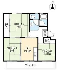 UR富田【0900405号室】の間取り