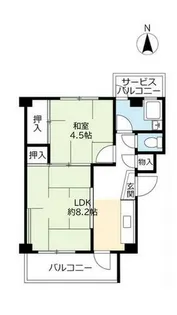UR総持寺【0130402号室】の間取り