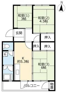 UR醍醐石田【0300501号室】の間取り