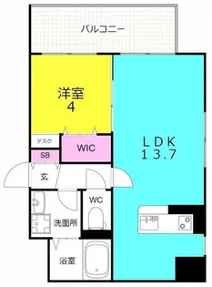 G-RAPPORT西宮【703号室】の間取り
